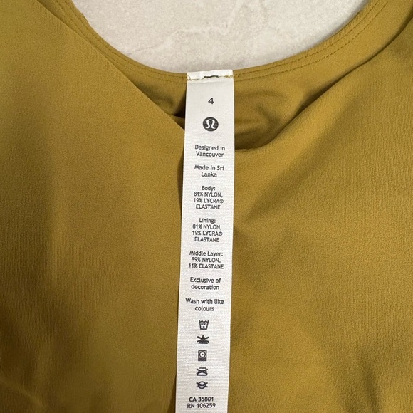 Lululemon Align Cropped Nulu Tank in Auric Gold Size 4 - Picture 5 of 9